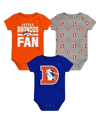 Outerstuff Newborn 3-Piece Denver Broncos Little Tike Bodysuit Set