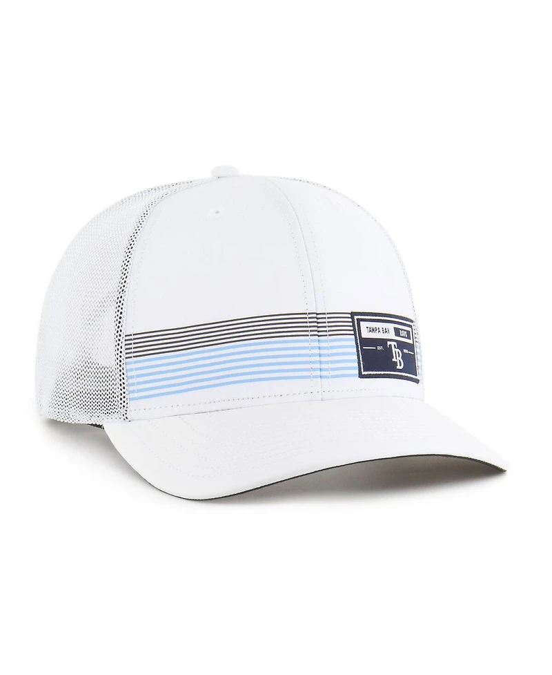'47 Brand Men's White Tampa Bay Rays Rangefinder Brrr Trucker Adjustable Hat