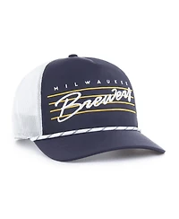 '47 Brand Men's Navy Milwaukee Brewers Brrr Downburst Mesh Hitch Adjustable Hat