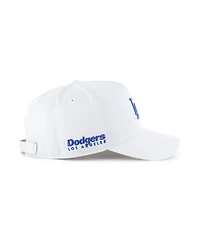 '47 Brand Men's White Los Angeles Dodgers Foundational Pinch Offside Adjustable Hat