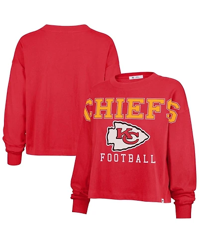 '47 Brand Women's Red Kansas City Chiefs Outreach Oversized Long Sleeve T-Shirt