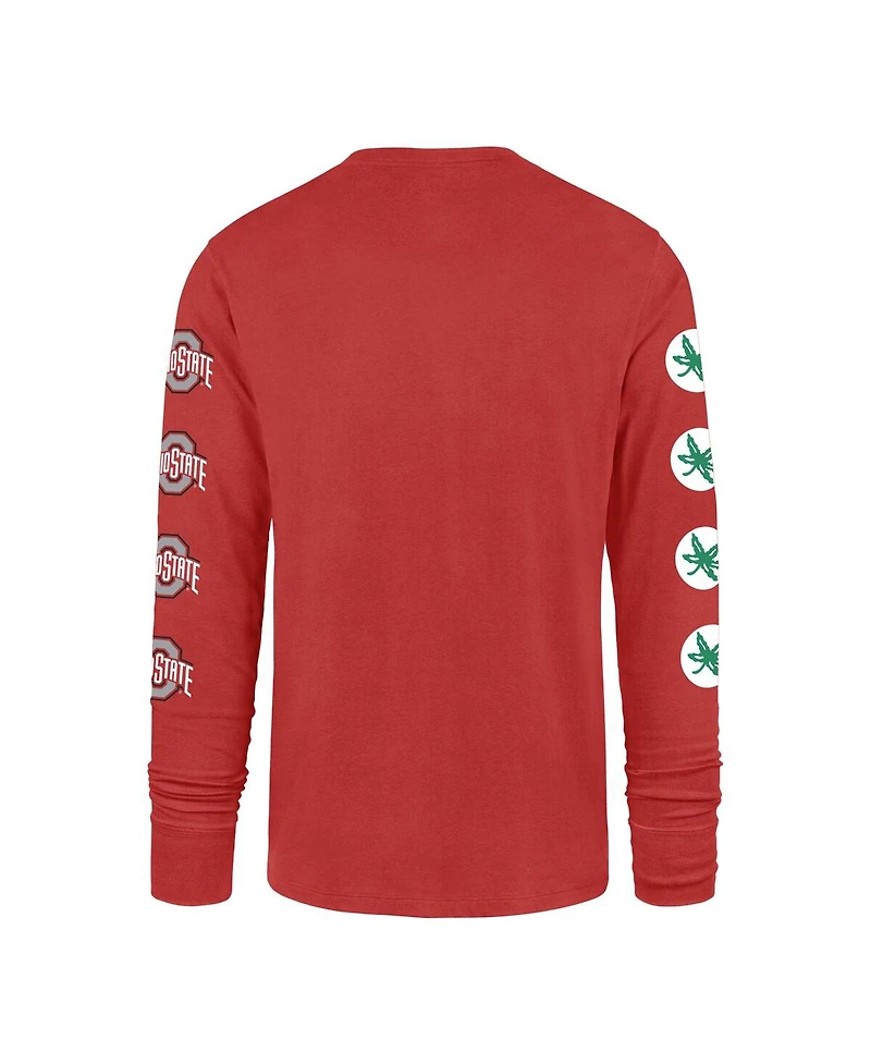 '47 Brand Men's Red Ohio State Buckeyes Go Big Long Sleeve T-Shirt