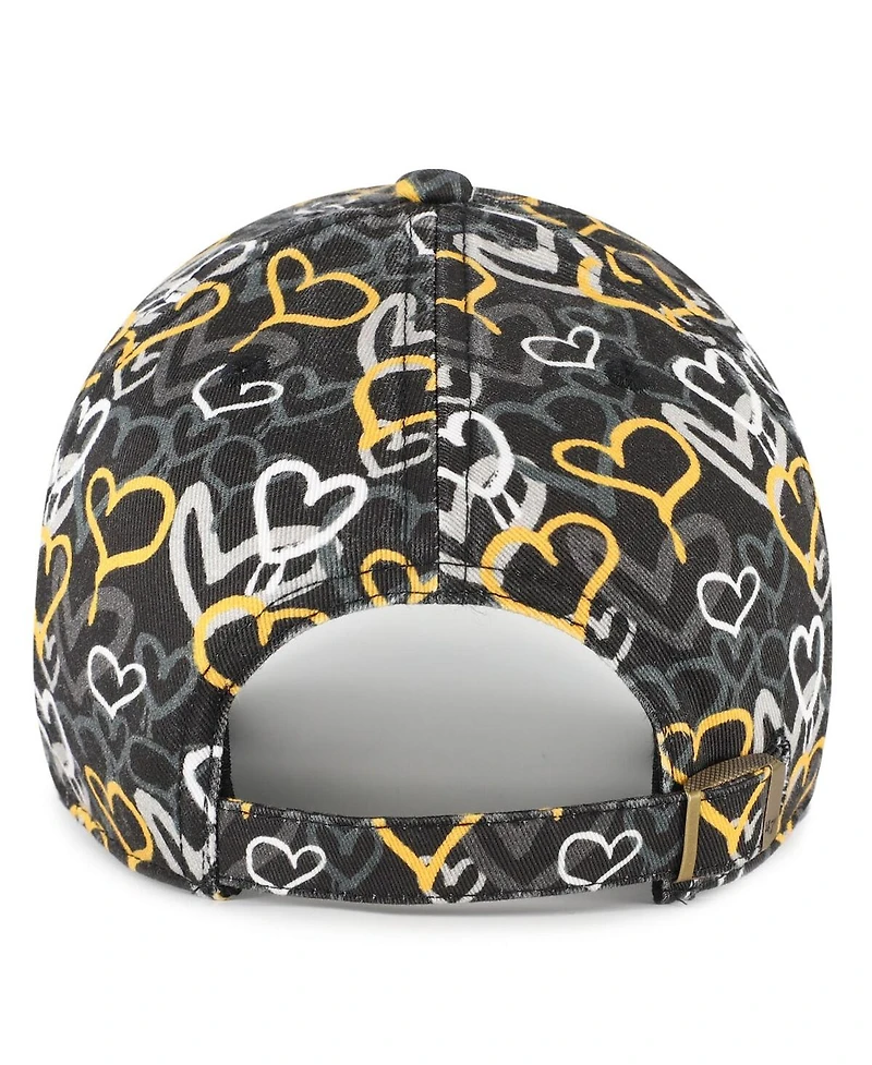 '47 Brand Big Girls Black Pittsburgh Steelers Mural Clean Up Adjustable Hat
