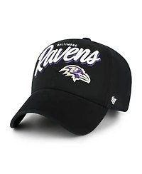'47 Brand Women's Black Baltimore Ravens Ariana Clean Up Adjustable Hat
