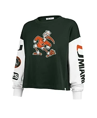 '47 Brand Women's Green Miami Hurricanes Sydney Long Sleeve T-Shirt