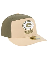 New Era Men's Light Beige/Olive Green Bay Packers Two-Tone Color Pack Split Panel 59FIFTY Fitted Hat