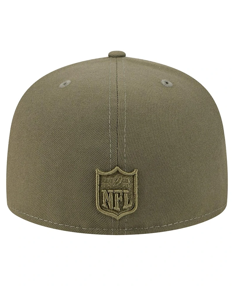 New Era Men's Olive Chicago Bears Color Pack A-Frame 59FIFTY Fitted Hat
