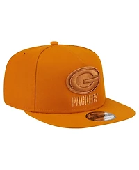 New Era Men's Brown Green Bay Packers Color Pack A-Frame 9FIFTY Snapback Hat