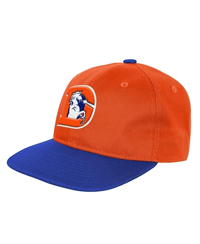 Outerstuff Big Boys and Girls Orange Denver Broncos True Retro Adjustable Hat