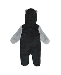 Outerstuff Baby Boys and Girls Black Las Vegas Raiders Stay Napping Fleece Bunting Full-zip Sleeper