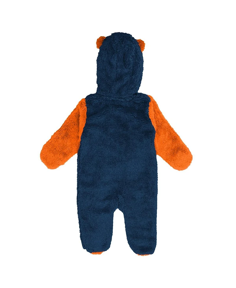 Outerstuff Baby Boys and Girls Navy Chicago Bears Stay Napping Fleece Bunting Full-zip Sleeper