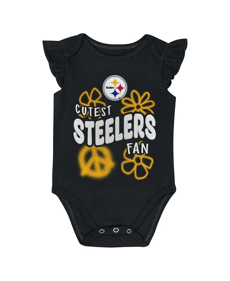 Outerstuff Baby Boys and Girls 2-Piece Pittsburgh Steelers The Sunshine Bodysuit Set