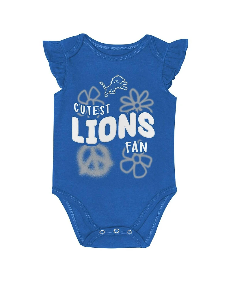 Outerstuff Baby Boys and Girls 2-Piece Detroit Lions The Sunshine Bodysuit Set