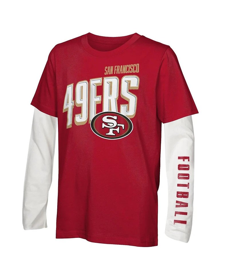 Outerstuff Big Boys and Girls San Francisco 49ers The Mix Combo T-Shirt Set