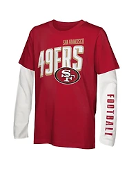 Outerstuff Big Boys and Girls San Francisco 49ers The Mix Combo T-Shirt Set
