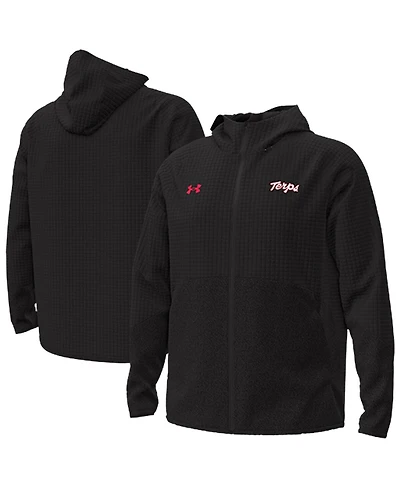 Under Armour Men's Black Maryland Terrapins Unstoppable Raglan Full-Zip Jacket
