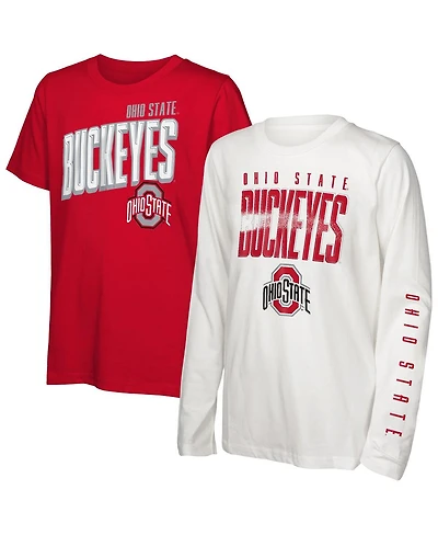 Outerstuff Preschool Ohio State Buckeyes Mix 3-in-1 Combo T-Shirt Set