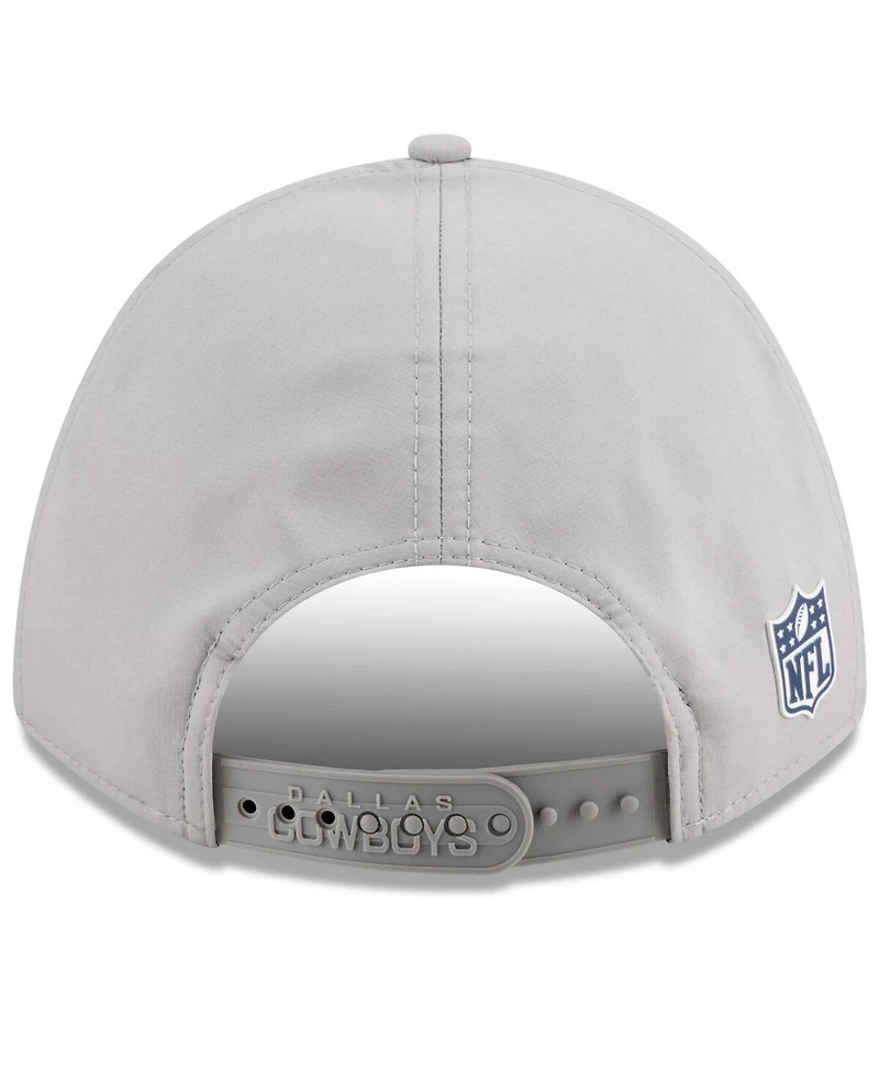 New Era Men's Gray Dallas Cowboys 2025 Sideline M-Crown 9FORTY Adjustable Hat