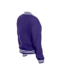 New Era Women's Purple Baltimore Ravens Throwback Fleece Full-Snap Jacket