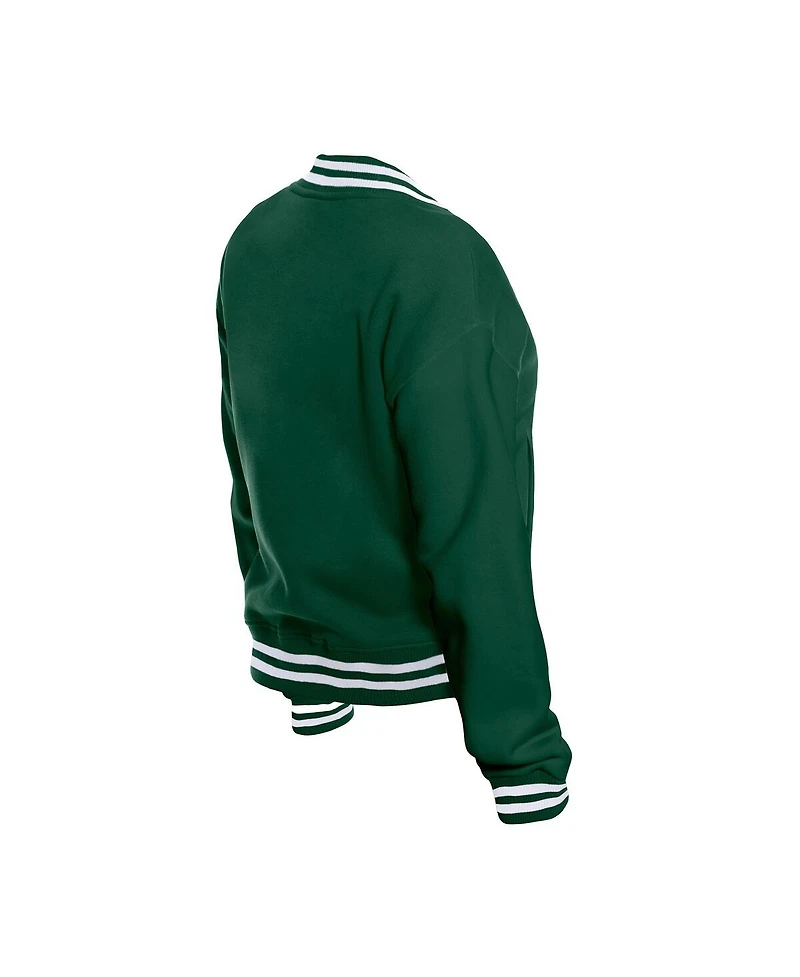 New Era Women's Green Bay Packers Throwback Fleece Full-Snap Jacket