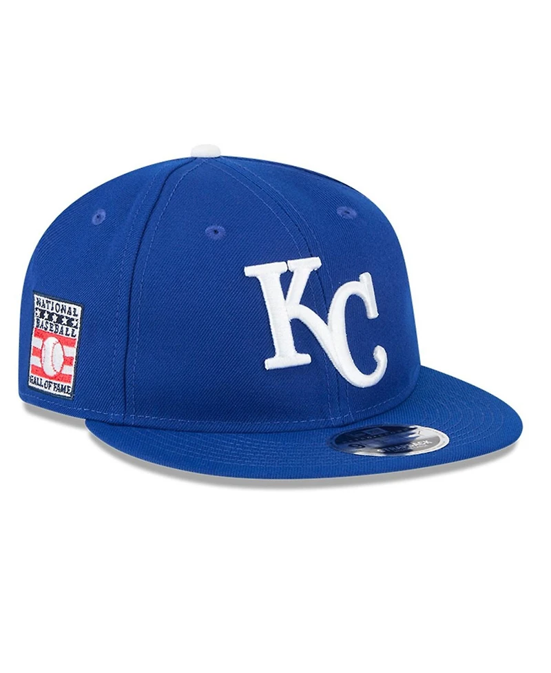 New Era Men's Royal Kansas City Royals Baseball Hall of Fame Retro Crown 9FIFTY Adjustable Hat
