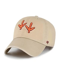 '47 Brand Big Boys and Girls Khaki Virginia Tech Hokies Clean Up Adjustable Hat