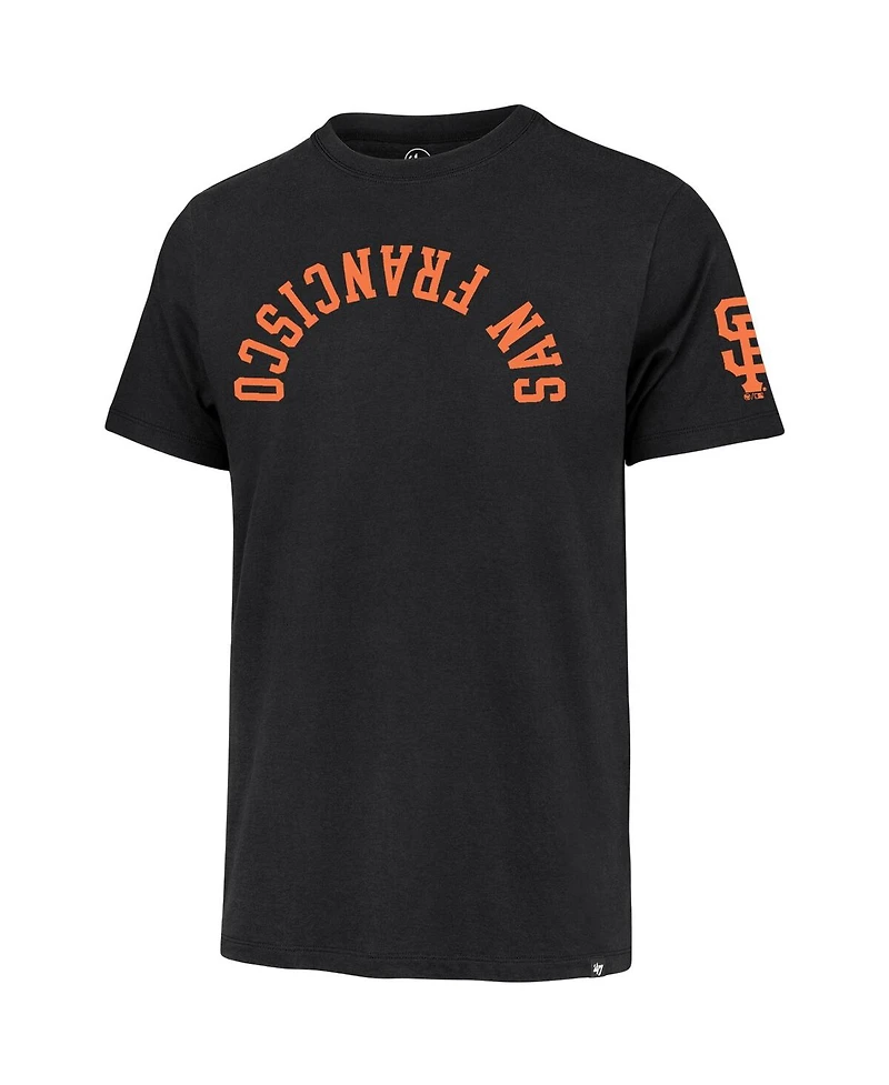 '47 Brand Men's Black San Francisco Giants Upside Down Two-Peat Franklin T-Shirt
