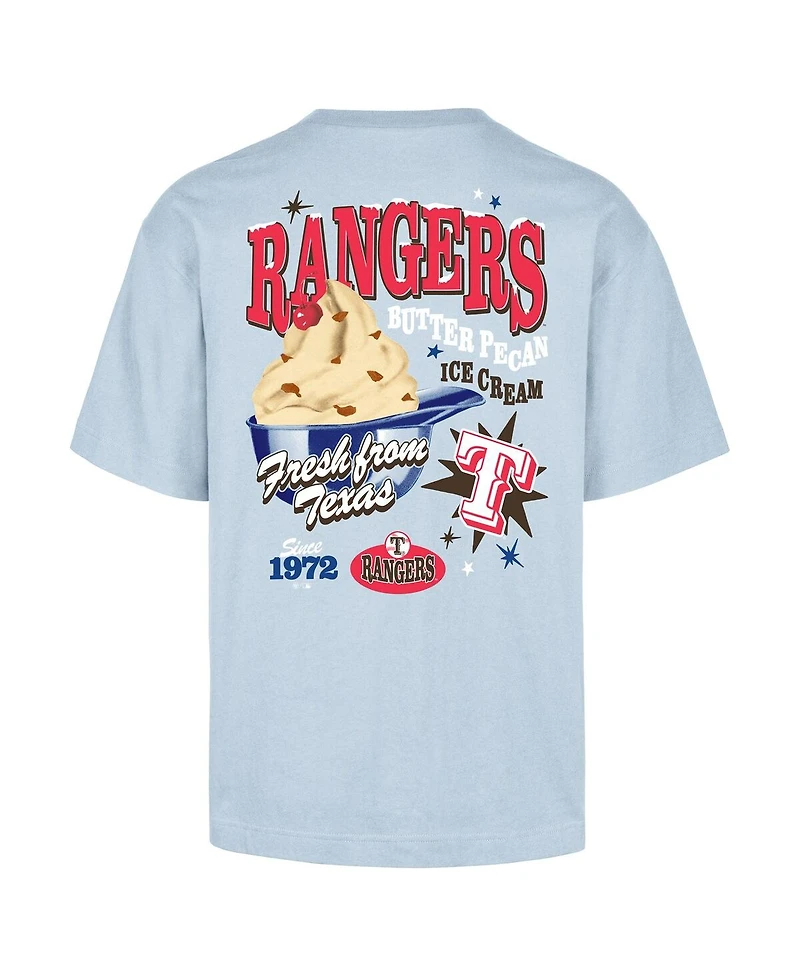 '47 Brand Men's Light Blue Texas Rangers Ice Cream Parlor Foundation T-Shirt