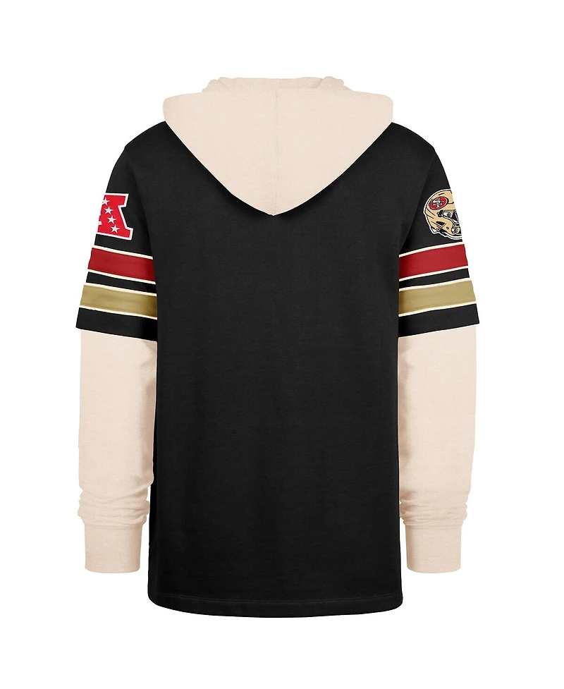 '47 Brand Men's Black San Francisco 49ers Split Zone Cornerback Duo Hoodie
