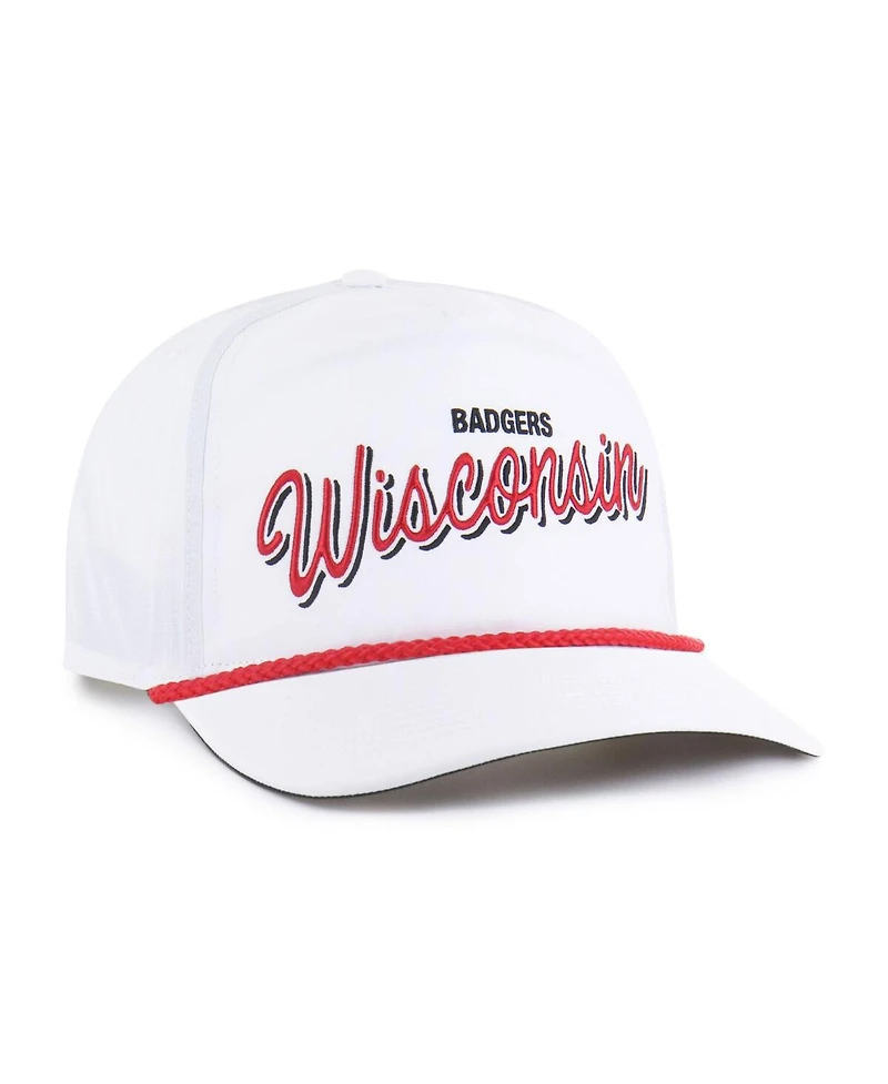 '47 Brand Men's White Wisconsin Badgers Fairway Hitch Adjustable Hat