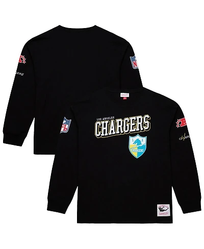 Mitchell & Ness Men's Black Los Angeles Chargers Training Camp Vintage Logos Long Sleeve T-Shirt