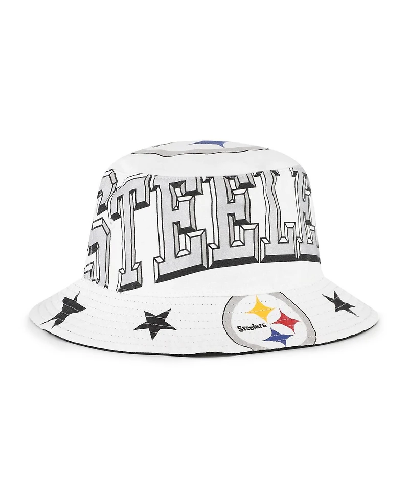 '47 Brand Women's White Pittsburgh Steelers Energize Bucket Hat