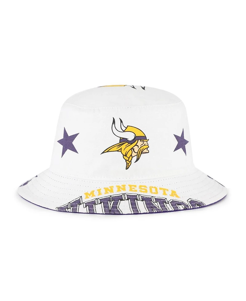 '47 Brand Women's White Minnesota Vikings Energize Bucket Hat