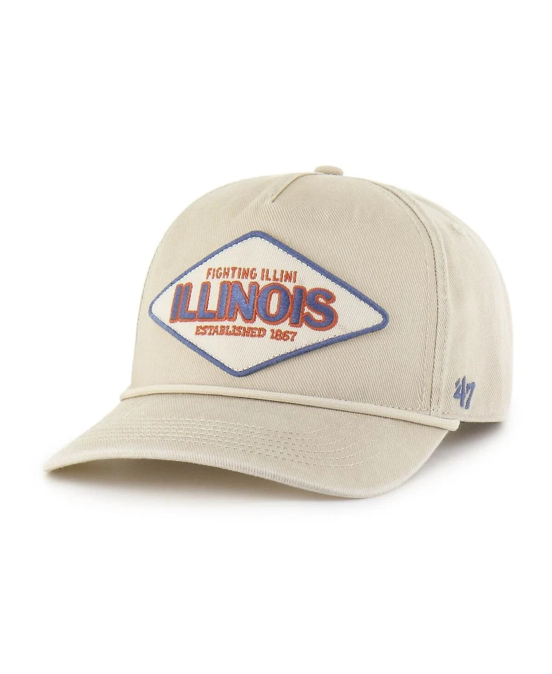 '47 Brand Men's and Women's Cream Illinois Fighting Illini Outdoorsmen Cairn Hitch Adjustable Hat