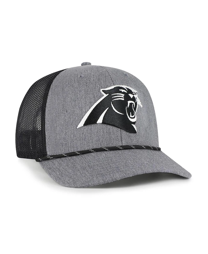 '47 Brand Men's Heather Charcoal Carolina Panthers Carbon Rope Trucker Adjustable Hat