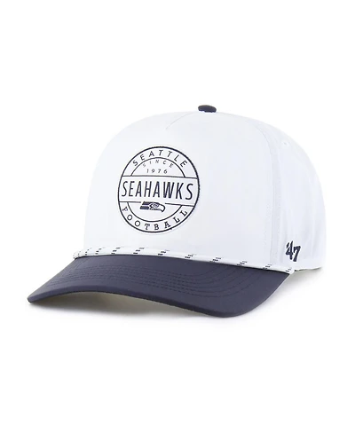 '47 Brand Men's White/College Navy Seattle Seahawks Suburbia Hitch Two-Tone Adjustable Hat