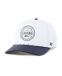 '47 Brand Men's White/College Navy Seattle Seahawks Suburbia Hitch Two-Tone Adjustable Hat
