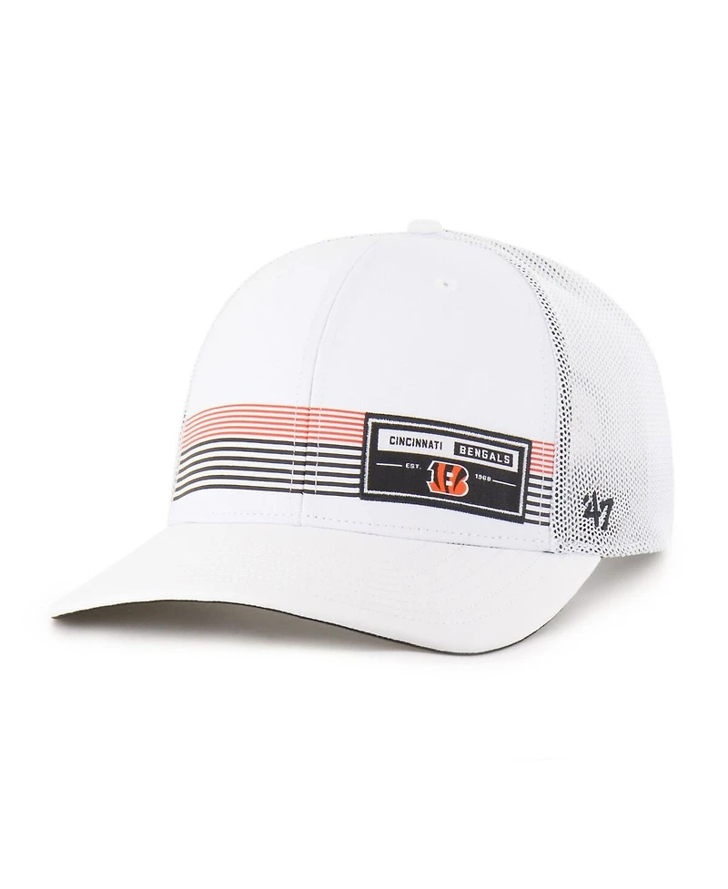 '47 Brand Men's White Cincinnati Bengals Rangefinder Trucker Adjustable Hat