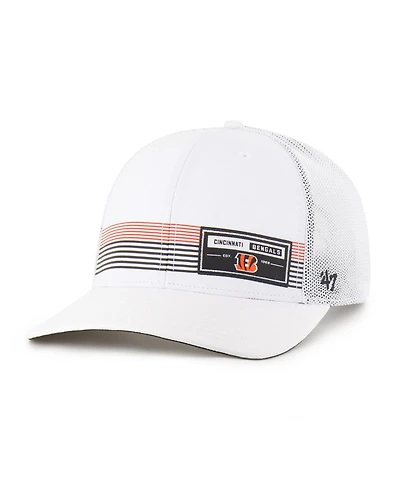 '47 Brand Men's White Cincinnati Bengals Rangefinder Trucker Adjustable Hat