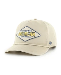'47 Brand Men's and Women's Cream Michigan Wolverines Outdoorsmen Cairn Hitch Adjustable Hat