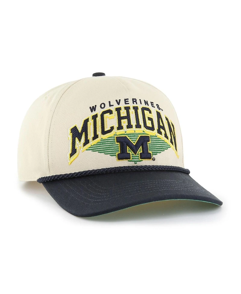 '47 Brand Men's Natural Michigan Wolverines Pomona Two-Tone Rope Hitch Adjustable Hat