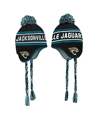 Outerstuff Preschool Black Jacksonville Jaguars Jacquard Tassel Knit Pom with Hat