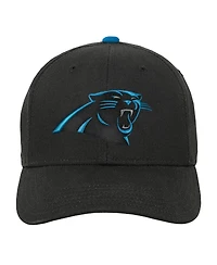 Outerstuff Big Boys and Girls Black Carolina Panthers Team Pre-Curved Adjustable Hat