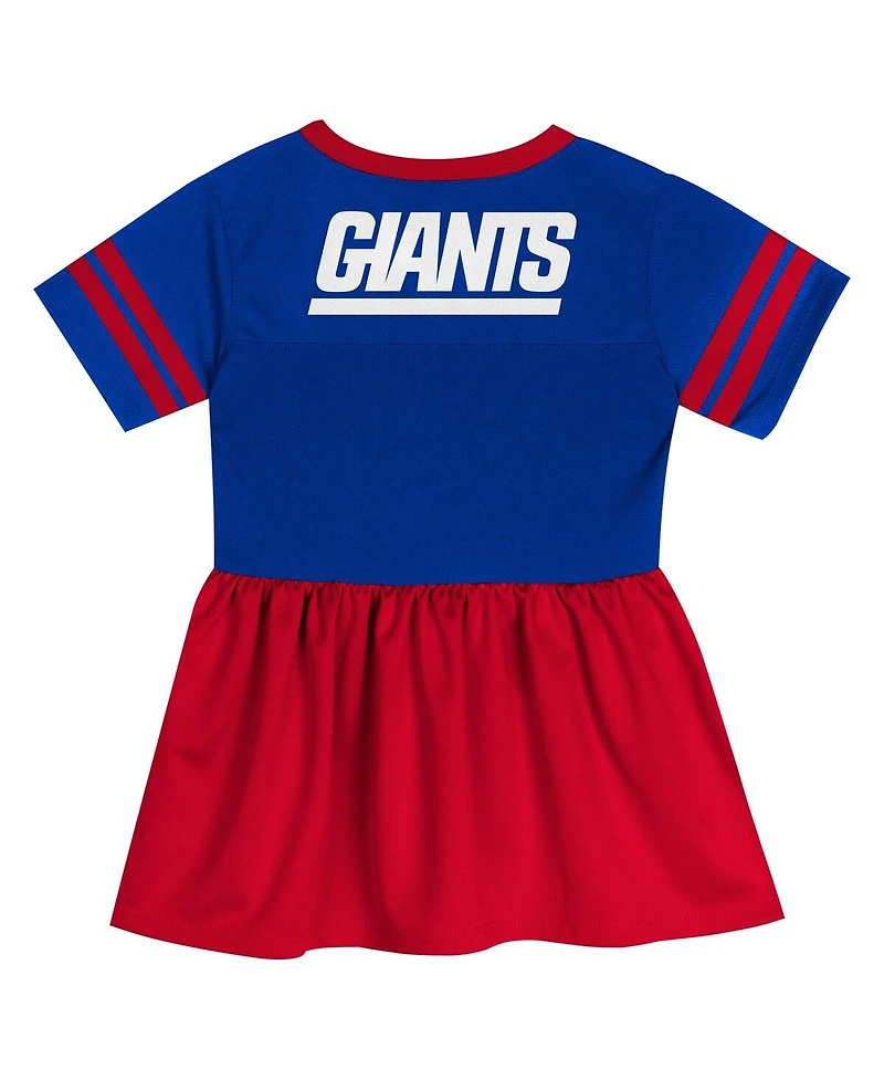 Outerstuff Girls Toddler Royal New York Giants Stadium Lights Fashion Jersey Dress