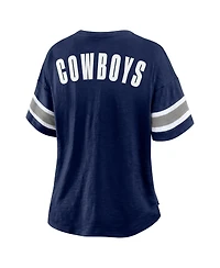 Fanatics Women's Navy Dallas Cowboys Plus Redzone Notch Neck T-Shirt