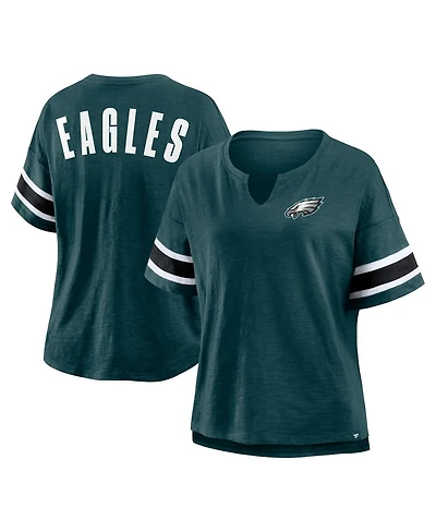 Fanatics Women's Midnight Green Philadelphia Eagles Plus Redzone Notch Neck T-Shirt