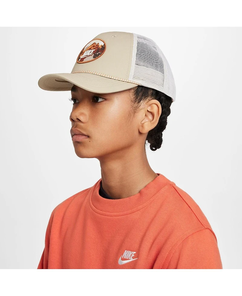 Nike Big Boys and Girls Khaki Rise Trucker Adjustable Hat
