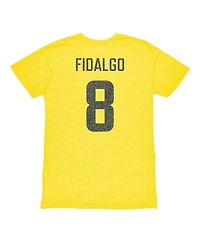 1863FC Men's Alvaro Fidalgo Yellow Club America Retro Player Name Number Tri-Blend T-Shirt