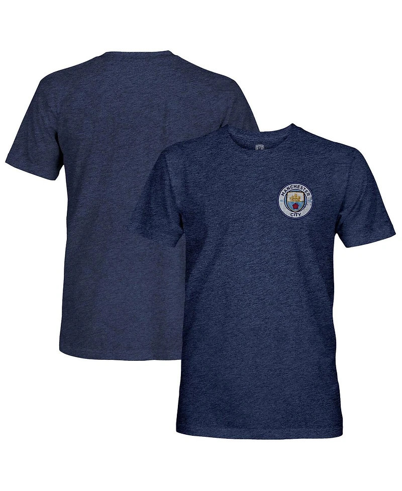 1863FC Men's Navy Manchester City Color Badge Retro Tri-Blend T-Shirt