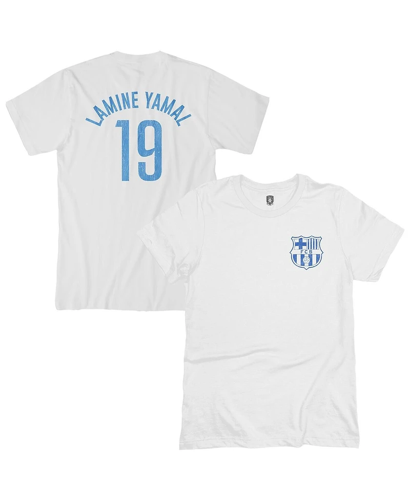 1863FC Men's Lamine Yamal White Barcelona Player T-Shirt